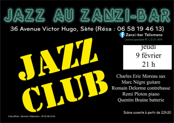 Concert de jazz au zanzi-bar à Sete 