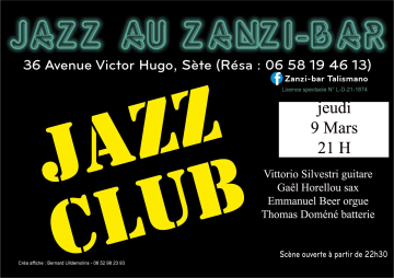 Concert de jazz au zanzi-bar Sete 