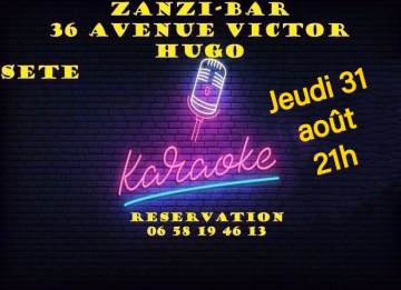 Karaoke au zanzi -bar à Sete 