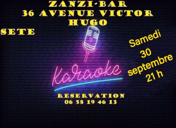 Karaoke au zanzi -bar à Sete 