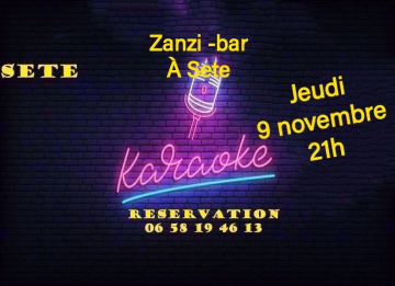 Karaoke au zanzi -bar à Sete 