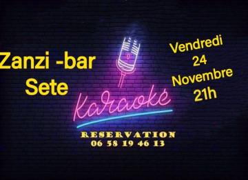 Karaoke au zanzi -bar à Sete 