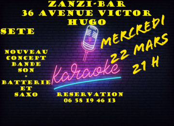 Karaoke live au zanzi-bar à Sete 