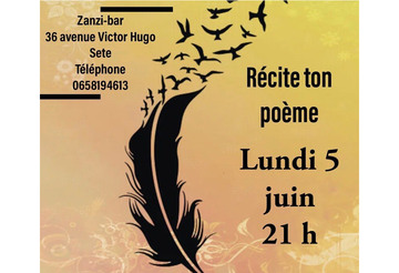 Poésie libre au zanzi -bar à Sete à 21 h