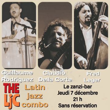 Trio jazz au zanzi -bar à Sete 21 h