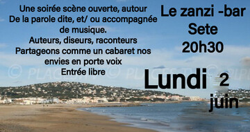 poésie sonore au zanzi-bar à sete lundi 2 juin à 20 h 30 poésie sonore au zanzi-bar à sete lundi 2 juin à 20 h 30