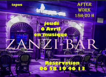 After work au zanzi -bar à Sete à 18 h