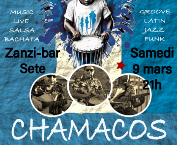 Concert bachata samedi 9 mars 21 h au zanzi -bar sete