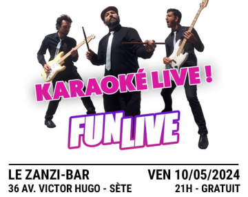 Karaoke, en live au Zanzi-bar à Sete vendredi 10 mai à 21h