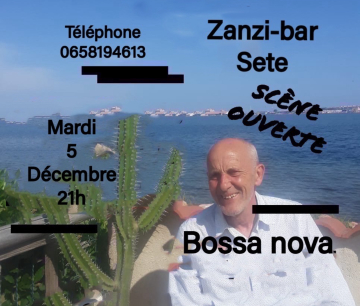 Scène ouverte au zanzi -bar à Sete 