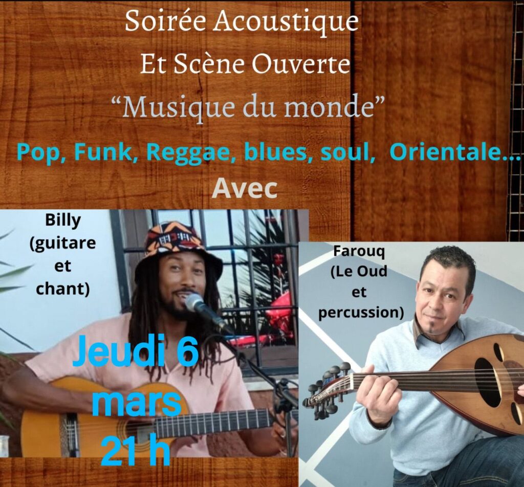 Duo reggae jeudi 6 mars au zanzi-bar à sete 21 h