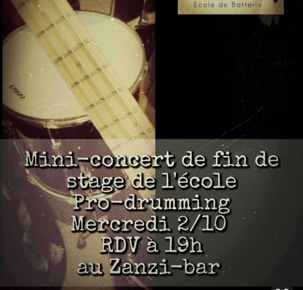 Mini concert mercredi 2 octobre au zanzi-bar à 19 h