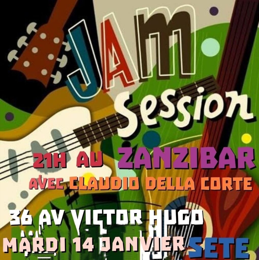 Scene ouverte mardi 14 janvier au zanzi-bar à sete 21 h