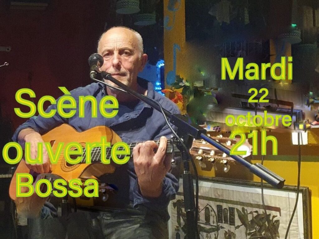 Scène ouverte style bossa nova mardi 22 octobre au eanzi-bar à sete 21 h