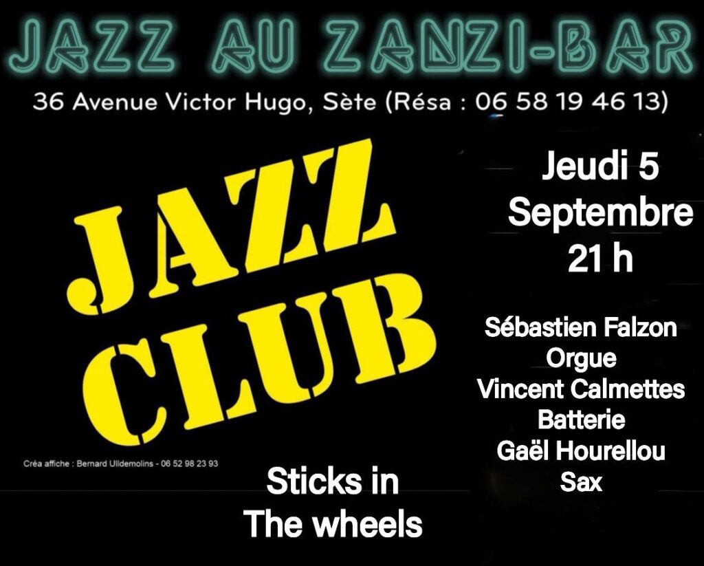 Truo jazz jeudi 5 septembre au zanzi-bar à sete à 21 h