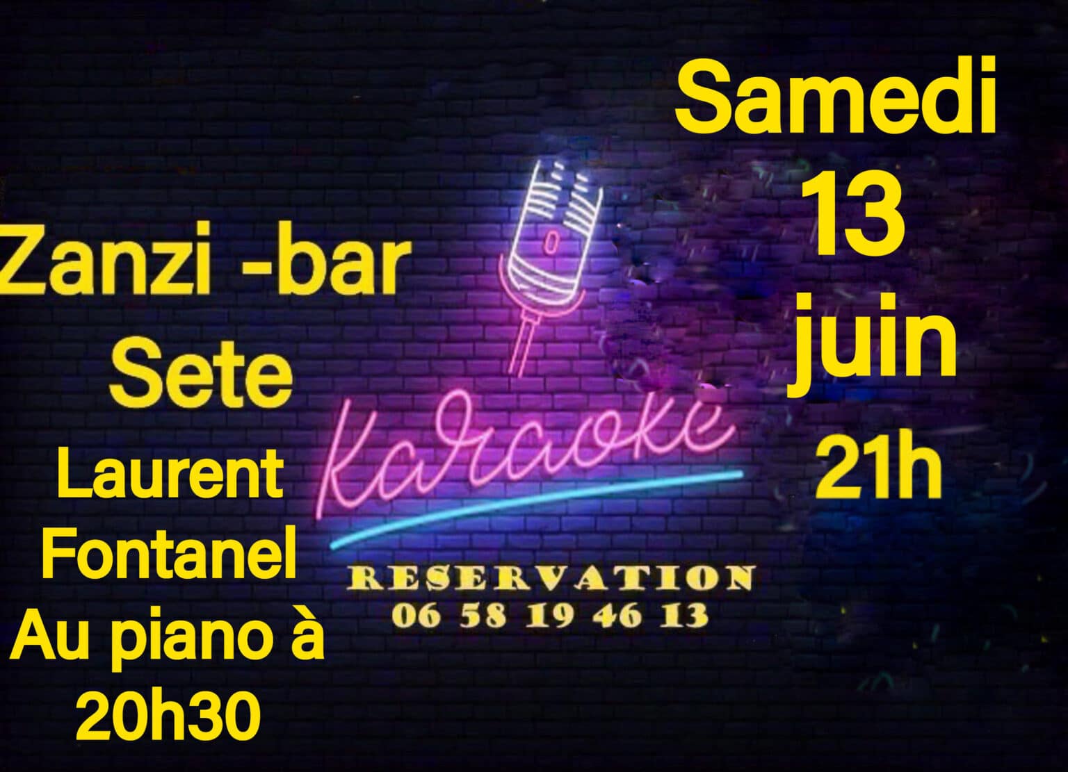 karaoké samedi 13 juin au Zanzibar à sète - Sortir à Sète