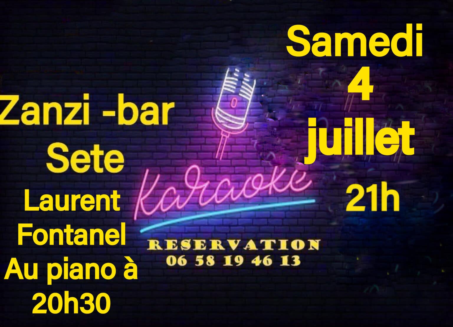 Karaoké Dansant et Festif au Zanzi-Bar